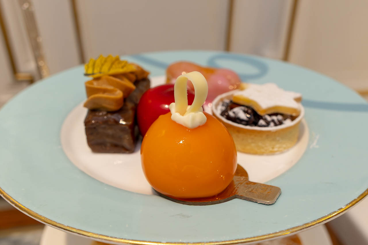 Colourful afternoon-tea pastries at Fortnum & Mason
