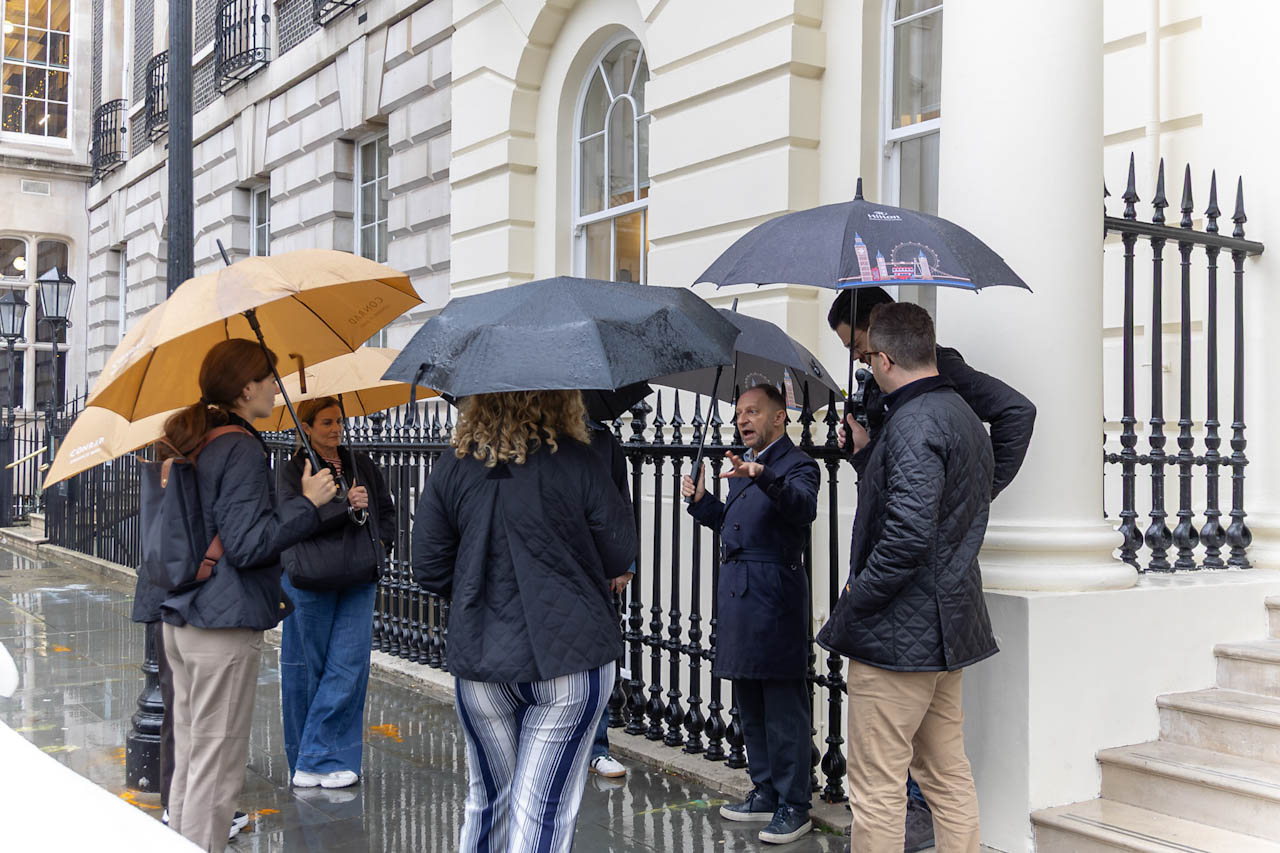Guests exploring London on a guided walking tour