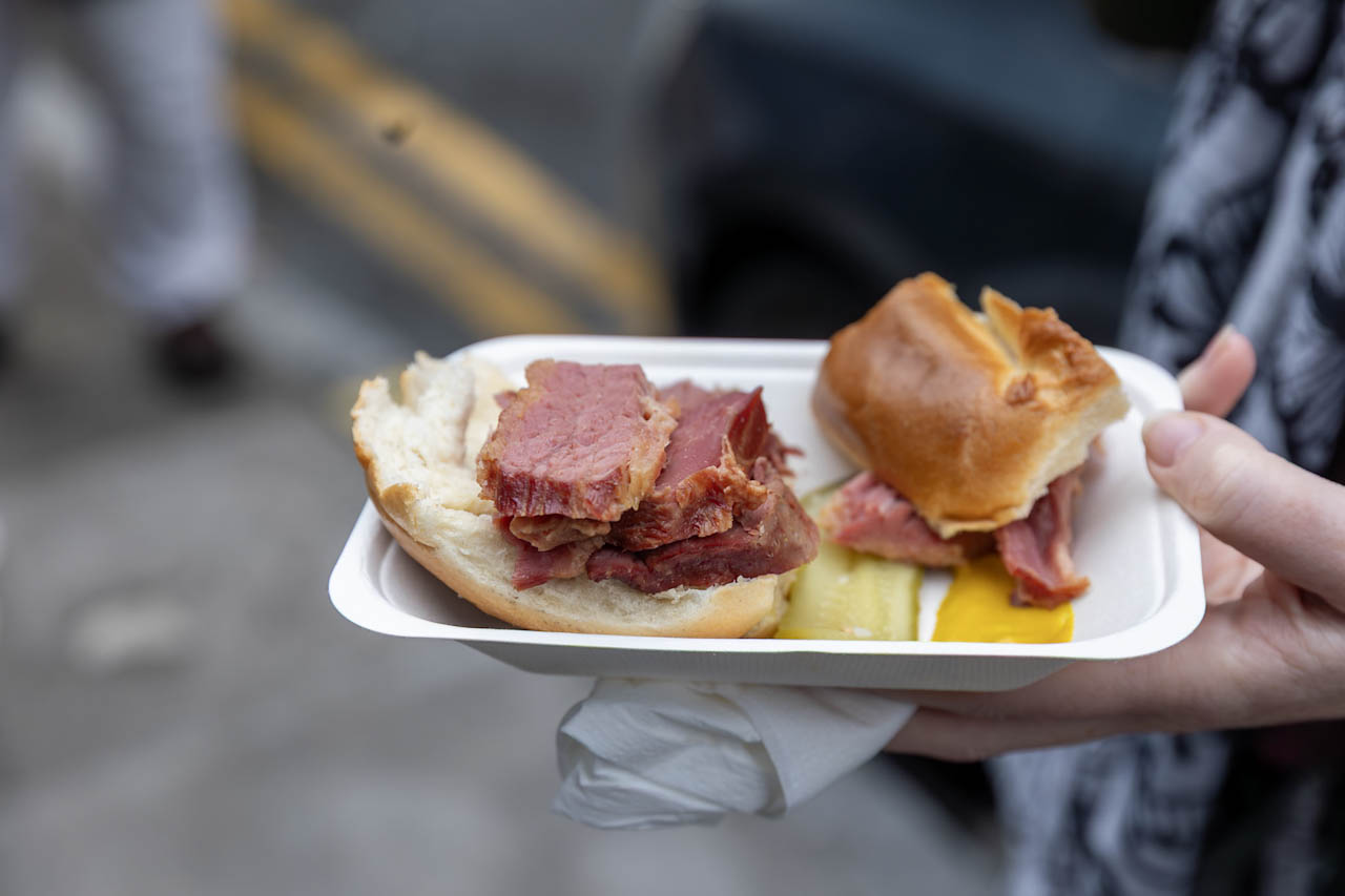 Salt beef bagels on the Brick Lane food tour